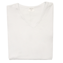 Carica l&#39;immagine nel visualizzatore di Gallery, Maglietta intima bianca con scollo a V 3 pz 0627
