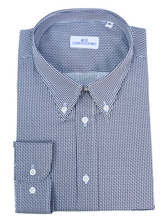 Carica l&#39;immagine nel visualizzatore di Gallery, Camicia blu calibrata collo button down con taschino 4764
