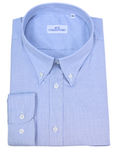 Carica l&#39;immagine nel visualizzatore di Gallery, Camicia azzurra calibrata collo button down con taschino 4762
