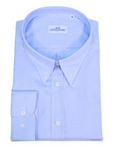 Carica l&#39;immagine nel visualizzatore di Gallery, Camicia azzurra calibrata collo button down con taschino 4756
