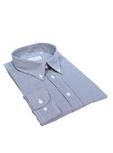 Carica l&#39;immagine nel visualizzatore di Gallery, Camicia blu calibrata collo button down con taschino 4764
