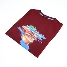 Carica l&#39;immagine nel visualizzatore di Gallery, T-shirt bordeaux calibrata 4591
