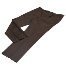 Carica l&#39;immagine nel visualizzatore di Gallery, Pantalone marrone in pura lana calibrato 0337
