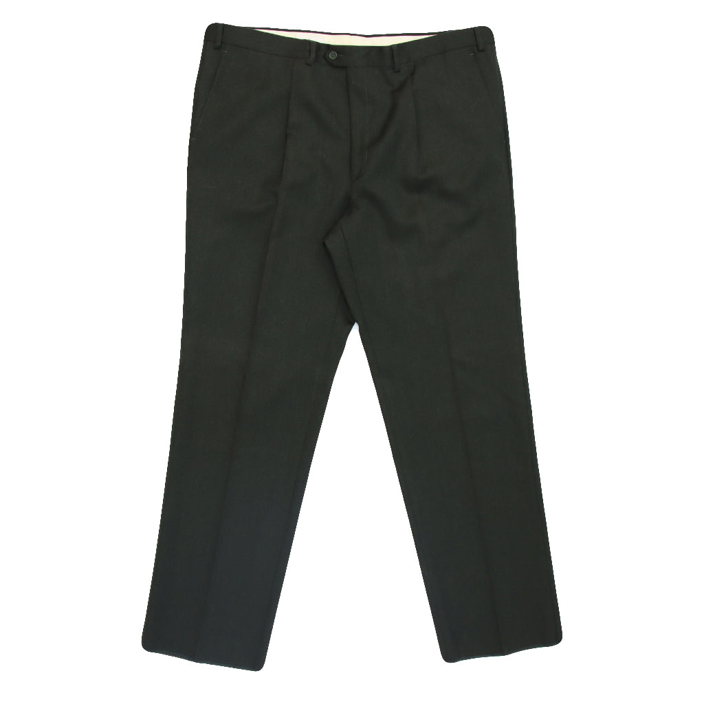 Pantalone verde in pura lana calibrato 0336