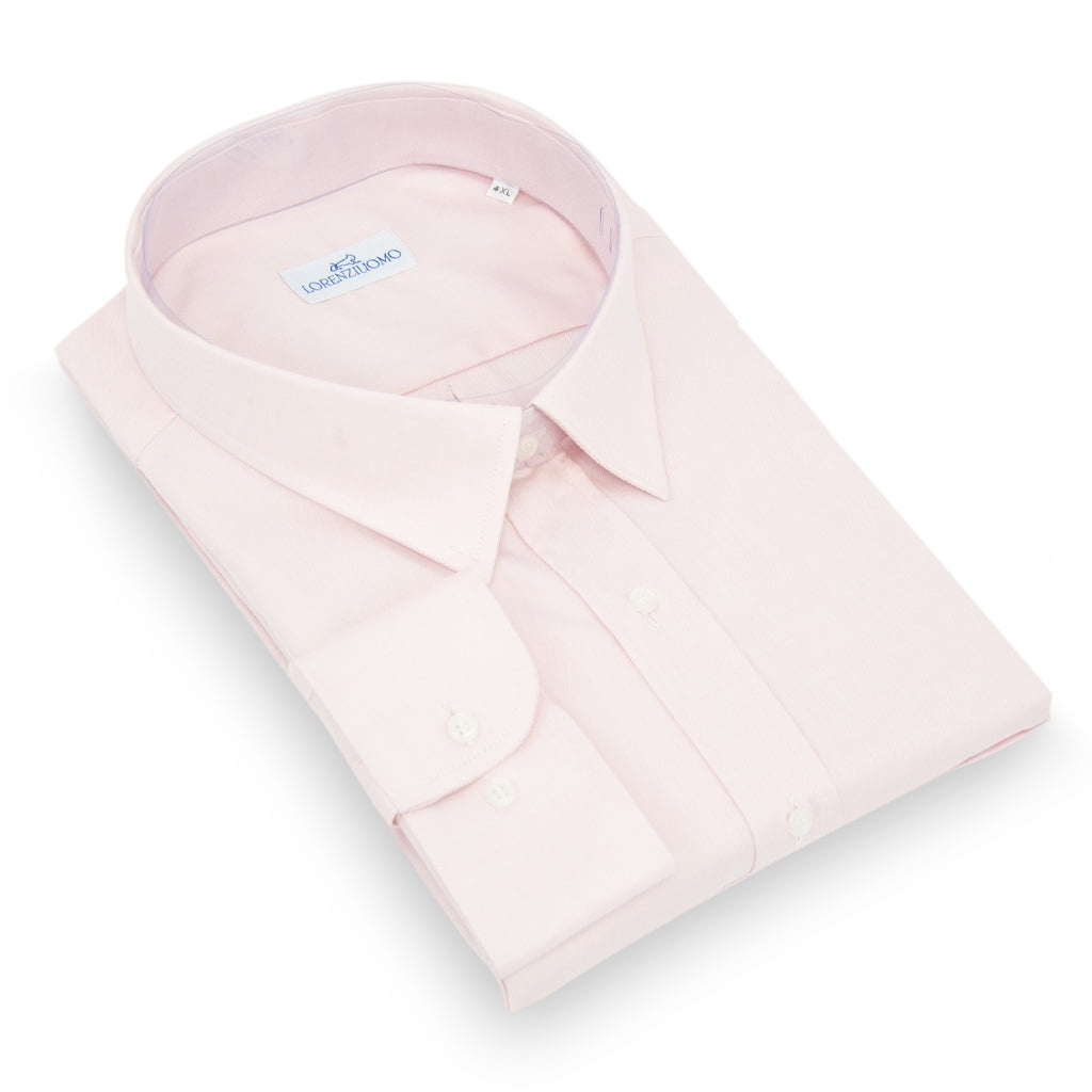 Camicia rosa calibrata collo classico con taschino 1946