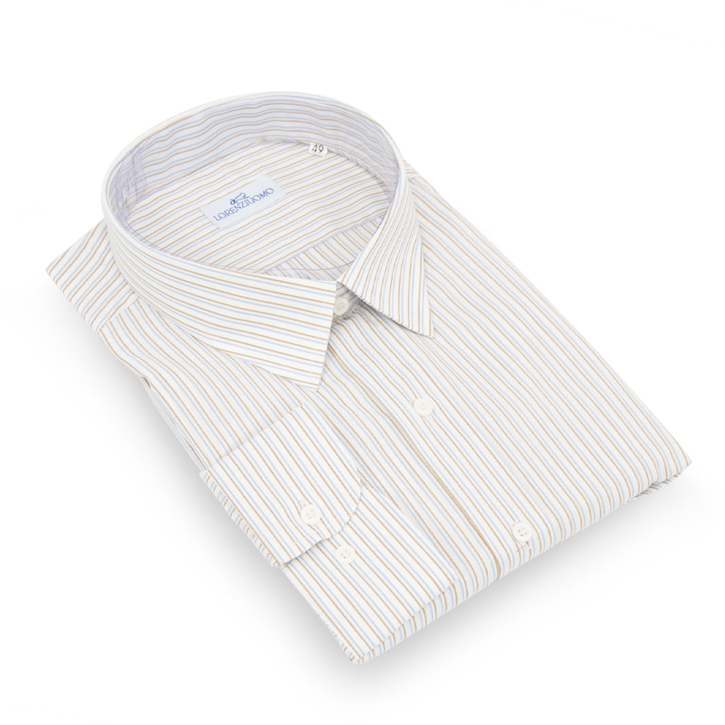 Camicia bianca calibrata collo classico con taschino 1871