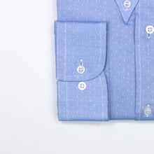 Carica l&#39;immagine nel visualizzatore di Gallery, Camicia blu calibrata collo button down con taschino 4410
